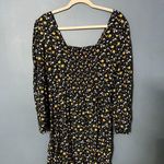Mudd Vintage Ditsy Floral 2000s Short Dress Green Blue Butter Yellow Buttons Photo 3