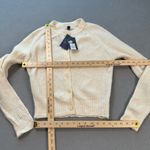 Universal Threads Universal Thread Womens Cardigan Sweater XS Cream Ribbed Button Front Crew NWT Photo 1