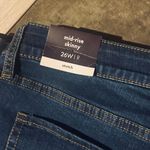 Ava & Viv Women's Mid-Rise Skinny Jeans - ™ Dark Blue Denim Photo 7