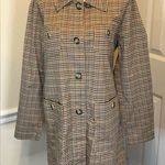 CAbi Houndstooth Sherlock Jacket w Tie Waste Belt Sz Large NWT Photo 0