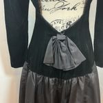 Vtg Gunne Sax by Jessica Black Velvet Gown –Sweetheart Neckline, Bow Back Sz 11 Photo 2