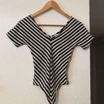 All Saints Monochrome Chevron Bodysuit Size XSmall Photo 5
