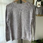 Sonoma  Cable Knit Purple‎ and White Heather Sweater Photo 5
