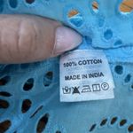 MELISSA ODABASH Ashley Turquoise Eyelet Detail Cotton Swim Cover Photo 9