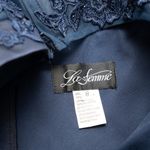 La Femme  - Three Quarter Sleeve Gown with Lace Sheer Back Photo 3