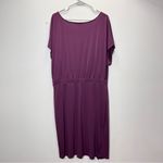 Torrid Burgundy Studio Knit Faux Wrap Short Sleeve Dress Size 1X Photo 4