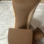 Lucky Brand Iridescent Paisley Suede Peep Toe Bootie in Cream/Silver - Size 6 Photo 6