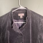 Loft  Velvet Blazer Grey size‎ 4 business casual Photo 3