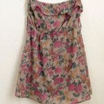 Mine Floral Ruffle Strapless Summer Dress M Size M Photo 6