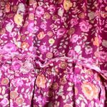 Love Shack Fancy cherry wine ditzy floral tiered mini skirt size small Photo 3