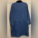 Eddie Bauer women’s Denim Snap Front Dress W/Black Velvet Collar|Size:PETITE 10 Photo 10