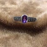 JACK JUDITH  Amethyst Marcasite Sterling 925 Ring Photo 0