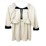MAYLE Dezra Collar Blouse in Ivory and Black NWT size 2 Photo 8