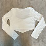 ASOS white knit long sleeve crop top sz US 12 Photo 5