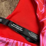 Victoria's Secret  Red Floral Triangle Wide Strap Swim Top Size Small Photo 2