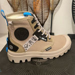 Palladium  Beige and Blue High-Top Sneakers Size 6 Photo 0