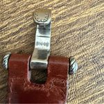 Vintage‎ 1995 Woven Braided Leather Belt Crescent Buckle Equestrian Western M Brown Photo 9