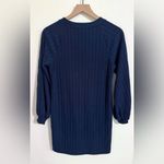 Lush Clothing Anthropologie Lush cozy navy blue ribbed mini sweater shift dress, size XS Photo 2
