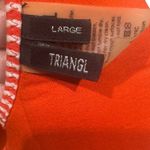 TRIANGL Valentine red & white‎ striped retro summer vacation pool bikini top L Size L Photo 4