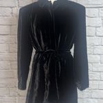 Amanda Smith Women’s Black Velvet Silk Blend Belted Shirt Jacket Dark Academia Photo 0
