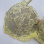 Victoria's Secret VICTORIA’S SECRET Bra Size 32D Body By Victoria Lined Demi Lace Yellow Lingerie Photo 2
