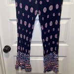 Cato Navy Blue Boho Print Pull On Wide Leg Pants size 18/20W Photo 3