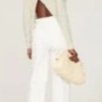 Hudson Jeans  Pullover Sweater Open Back Tie Detail Ivory Knit Size L Photo 0