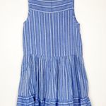 BCBGeneration Blue Striped Sleeveless Ruffle Dress Sz XS Photo 2