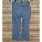 Southern Stitch Ladies Straight Leg Embroidered Denim Blue Jeans Size 33 33R Photo 3