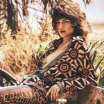 Maliparmi Shacket designer shirt jacket fluid tribal glass Anthro button Photo 11