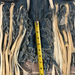 Hot & Delicious  Denim Fringe Shorty Shorts Jorts S Festival Boho Cowgirl Rave Photo 9