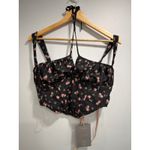 House Of CB  Gene Black Floral Corset Boho Pretty Garden Flirty Top Medium NWT Photo 1