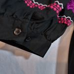 MODA International Victoria's Secret Black Heavily Embroidered Floral Dress 8 Photo 5