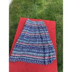 Blair  Vintage Skirt Elastic‎ Waist Size medium blue pink cottage Geometric Photo 1