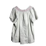 Lane Bryant  White Striped Smocked Neck Top Plus Size 22/24 Photo 2