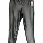 Vince Camuto NWT Faux Leather Pant Leggings Dark Willow Green Size Medium NEW Photo 2