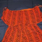 Free People red Rosa romper strapless boho orange size S Photo 4