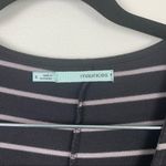 Maurice's 3/4 Sleeve Scoop Neck Striped Tunic Top Black Gray Sz S Photo 1