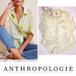 Pilcro and the Letterpress Anthropologie Pilcro Size M Cate Tie‎ Dye Button Long Sleeve Top Blouse Photo 2
