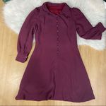 Burgundy holidays classy party cocktail long sleeves dress Red Size undefined Photo 1