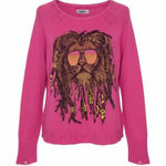 Lauren Moshi  Helena Rasta Lion Sweater Pink Small Photo 0