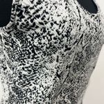 Divided H&M  Textured Snake Print Bodycon Tank Mini Dress Sz Medium Black White Photo 8