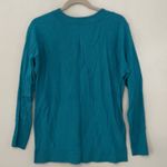 Eddie Bauer Teal V-Neck Long Sleeve Sweater Photo 3