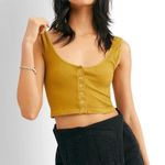 Free People Atlas Crop Top Yellow Size M Photo 0