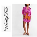 Vanity Fair  Multicolor All Over Floral Print Satin Robe M Photo 1