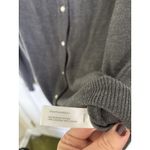 Carolyn Taylor Gray Pearl Button Front Cardigan Size Medium Dark Academia Preppy Photo 4