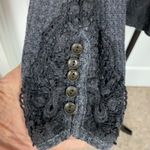 Knox Rose charcoal gray oversized longsleeves blouse. Medium Photo 5