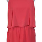 Tyche  Coral Pink Sleeveless Romper Size Small High neck Flowy Rose Romper Photo 0