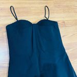Brandon Maxwell cocktail party Black Silk Halter Bustier Sheath Dress 6 / small Photo 8