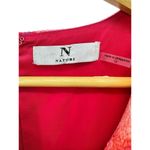 Natori N 's Red Pink Watercolor Sleeveless‎ A-Line Fit & Flare Dress Size 12 Work Photo 2